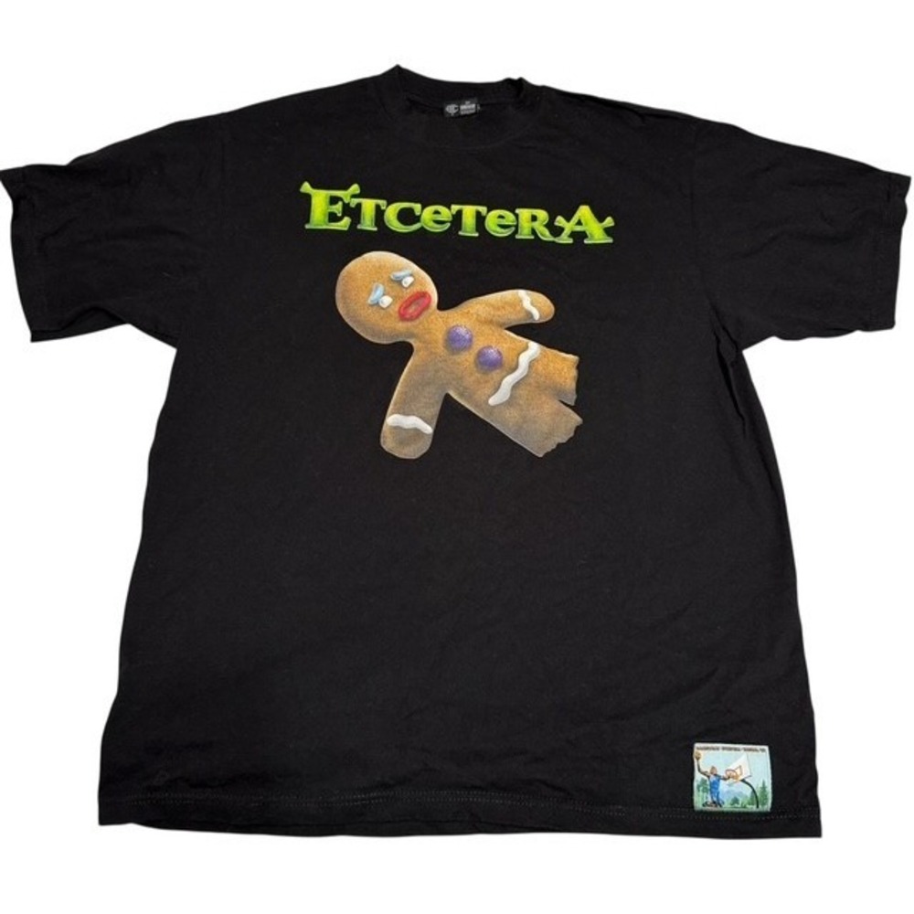 ETC Rare‎ Wear Gingerbread Man SHREK themed Limited Edition T-Shirt Etcetera XL
